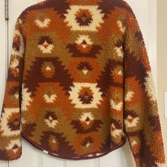 LIV Outdoor Southwestern print Sherpa Pullover Sz M - Picture 2 of 5